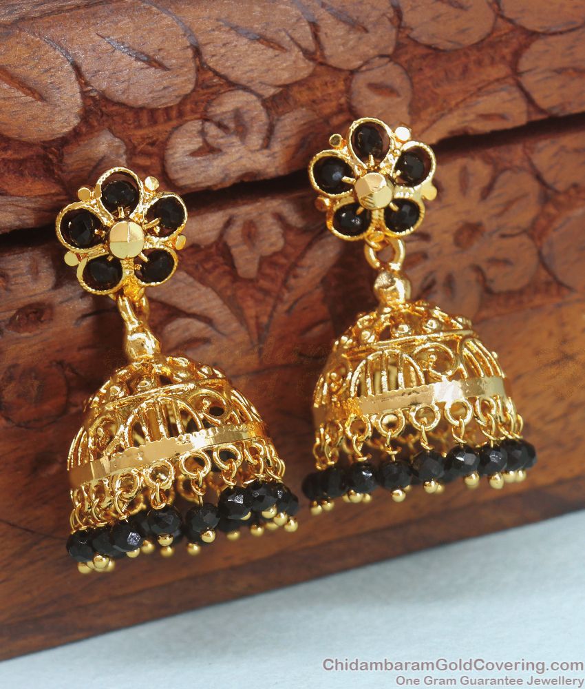 22K Gold Kada with Black Beads - Set of 2 (1 Pair) - 235-GK161 in 54.000  Grams