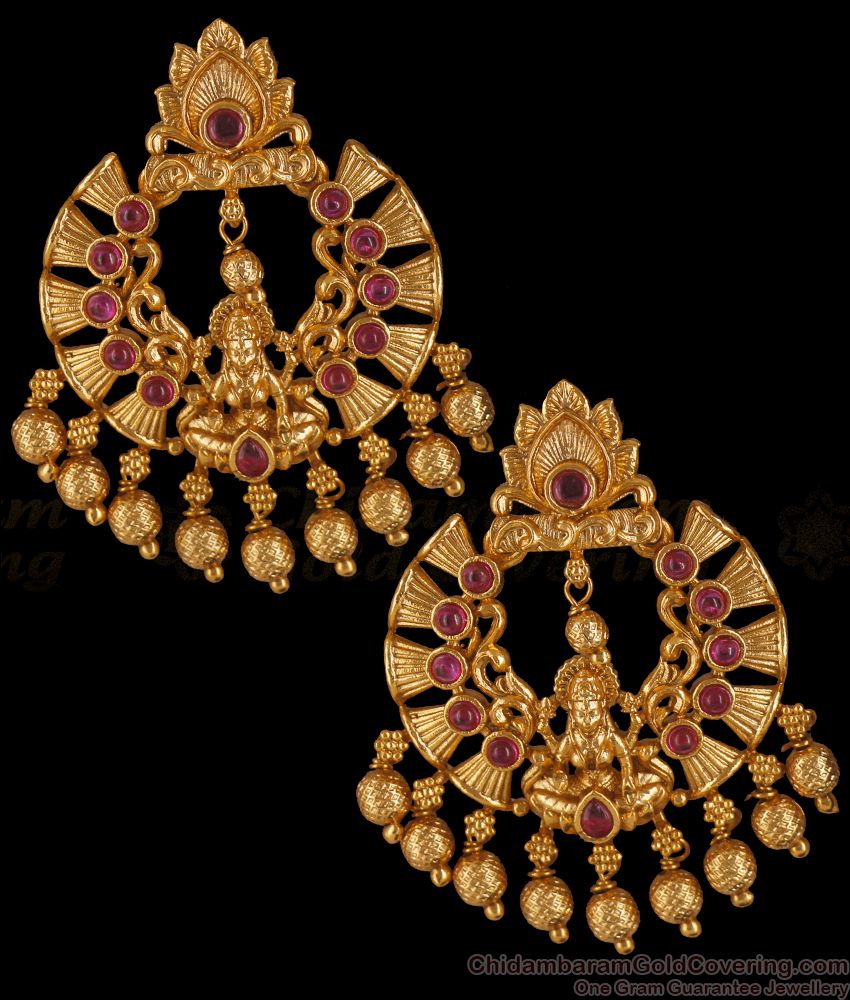 Buy Latest Antique Chandbali Earring Lakshmi Design Collection ER3354