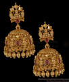 Premium Antique Jhumkas Earring With Ruby Kemp Stone ER3362