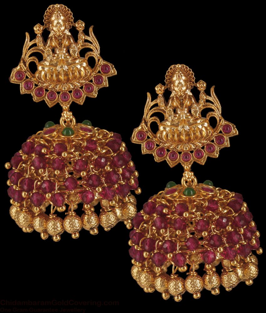 Grand Bridal Wear Antique Jhumkas Earring Design ER3365