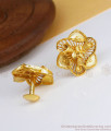 Stylish 2 Gram Gold Stud Earring Curly Design Office Wear ER3368