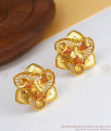 Forming Two Gram Gold Stud Earring Enamel Pattern Buy Online ER3369