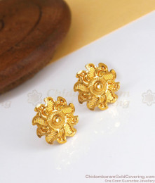 Two Gram Gold Stud Earring Daily Wear Collections ER3371 Two Gram Gold Stud Earring Daily Wear Collections ER3371