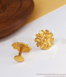 Two Gram Gold Stud Earring Daily Wear Collections ER3371 Two Gram Gold Stud Earring Daily Wear Collections ER3371