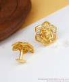 Two Gram Gold Big Stud Forming Earring Net Pattern Shop Online ER3373