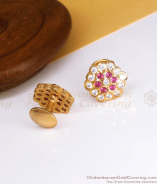 Daily Wear 5 Metal Gold Stud Earring Shop Online ER3382