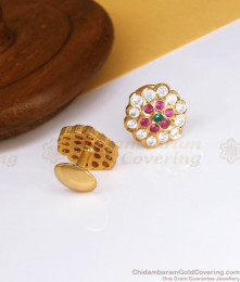 Multi Stone Impon Stud Earrings 5 Metal Jewelry ER3383 Multi Stone Impon Stud Earrings 5 Metal Jewelry ER3383