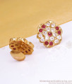 Pure Impon Stud Ruby White Stone Earring Shop Online ER3390