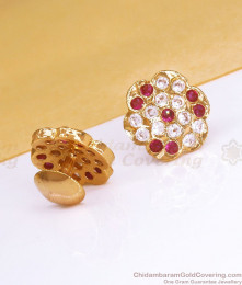Pure Impon Stud Ruby White Stone Earring Shop Online ER3390 Pure Impon Stud Ruby White Stone Earring Shop Online ER3390