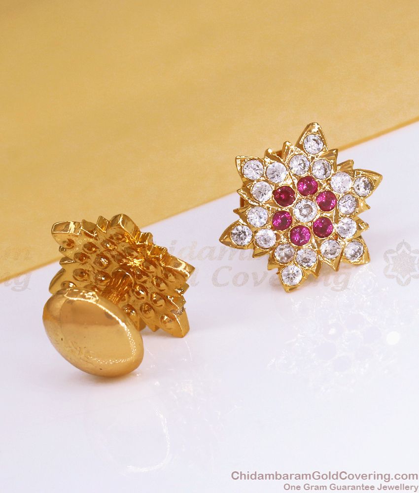 Traditional Impon Stud Earring Daily Wear Jewelry ER3392