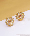 South Indian Traditional Impon Stud Earing Gati Stone Design ER3396