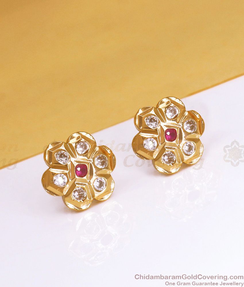 Real Impon Earring Design Stud Shop Online ER3397