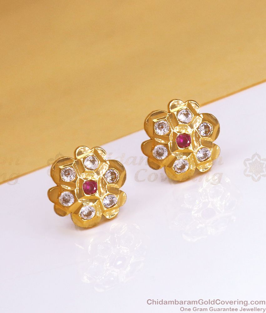 Buy Online 5 Metal Stud Earring Impon Collection ER3398