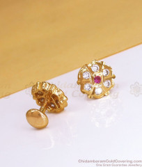 Simple Impon Gold Plated Stud Daily Wear Collection ER3400 Simple Impon Gold Plated Stud Daily Wear Collection ER3400