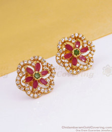 Stylish 1 Gram Gold Plated Stud Collection ER3404