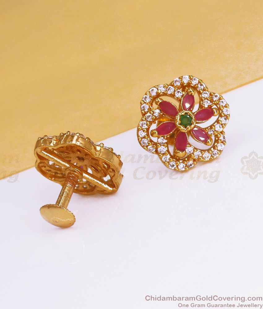 Stylish 1 Gram Gold Plated Stud Collection ER3404