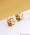 New Model Gold Plated Stud Emerald Stone Earring Design ER3407