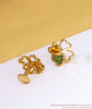 New Model Gold Plated Stud Emerald Stone Earring Design ER3407