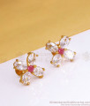 Beautiful Gold Imitation Studs White Ruby Stone ER3413