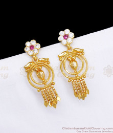 Daily Wear Panchaloha Dangler Earring Gati Stone Design ER3417 Daily Wear Panchaloha Dangler Earring Gati Stone Design ER3417