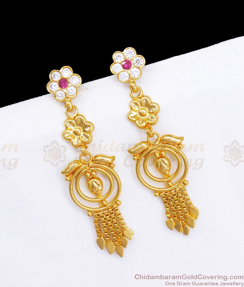 High Quality Impon Dangler Flower Design Gati Stone Collection ER3418