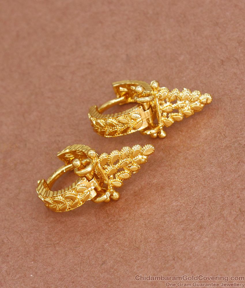 Trendy Gold Plated Hoop Earrings Online Collection ER3420