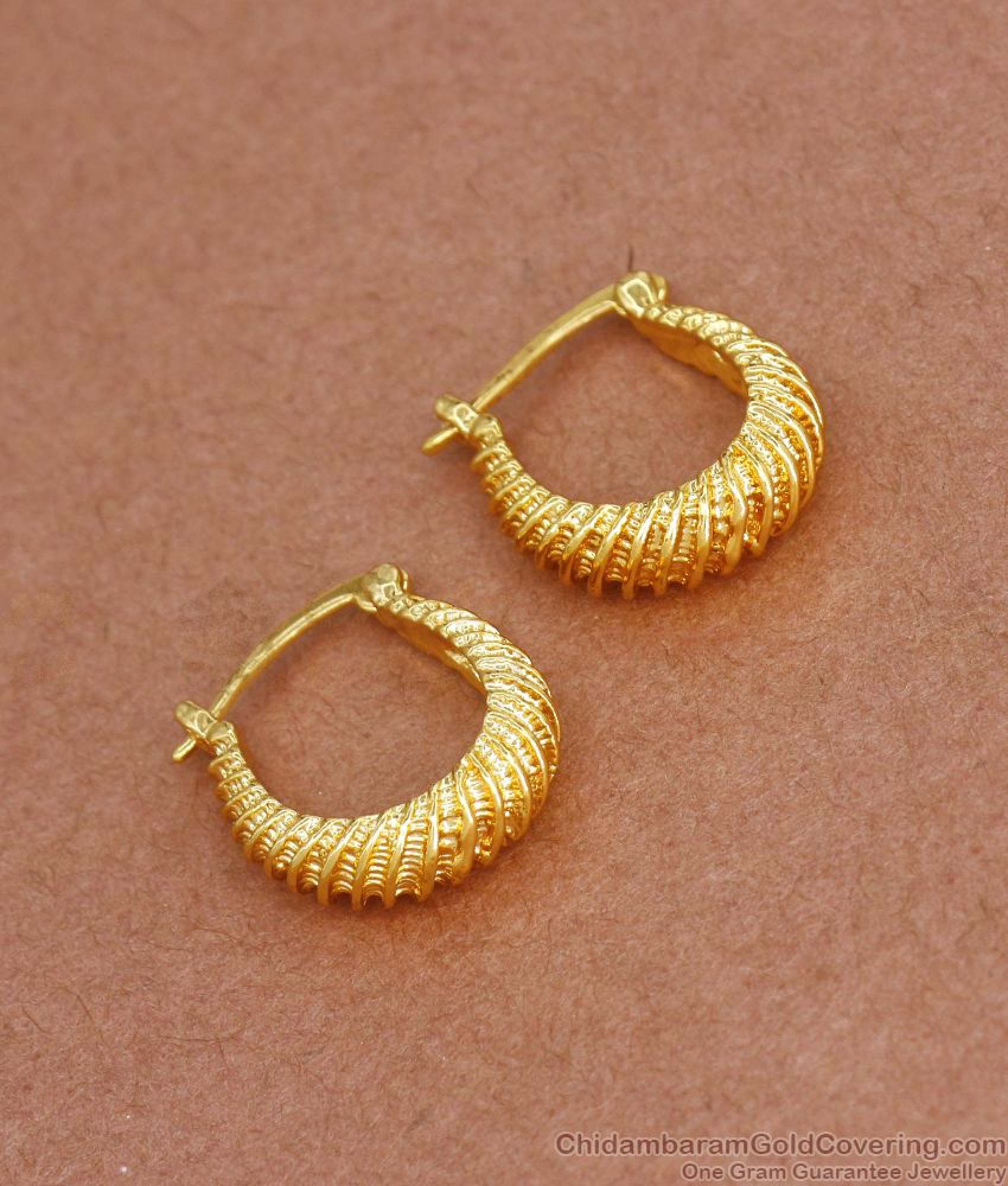 One Gram Gold Hoop Earring Daily Wear Collection ER3421