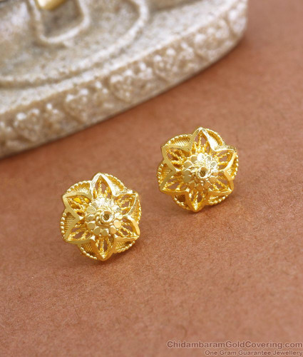 Pure gold discount earrings studs