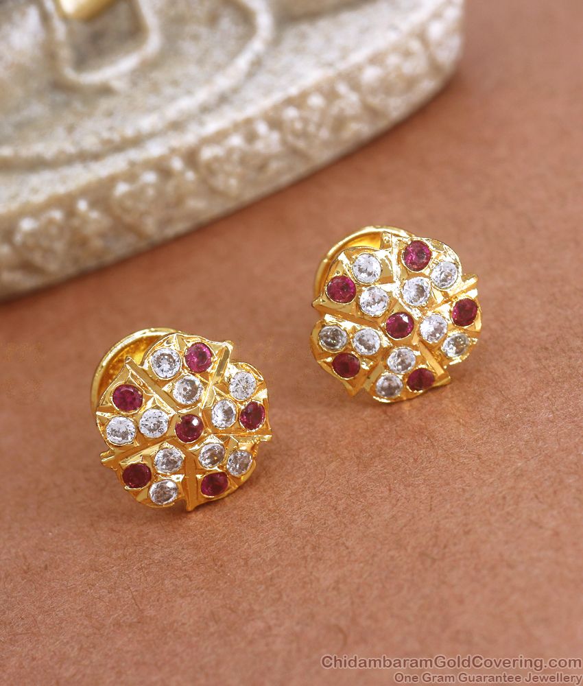 Real Impon 5 Metal Earring Gati Stone Jewelry ER3428