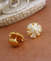 Full White Stone Stud Earring 5 Metal Jewelry Collections ER3435