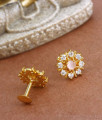 Unique Baby Pink Stone Gold Plated Stud Earring Buy Online ER3443