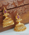  1 Gram Gold Umbrella Jhumkas Ruby Stone Earring  Shop Online ER3457