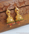 Hanging Crystals Gold Plated Jhumka For Party Wear ER3461
