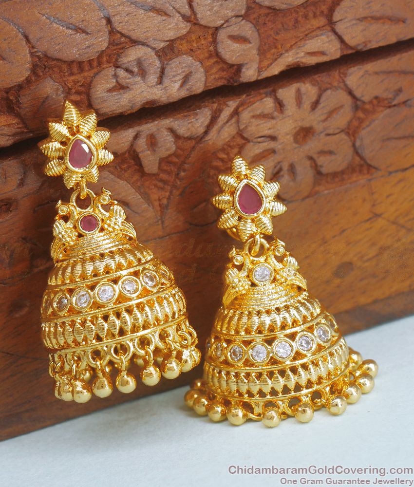 One Gram Gold Jhumki Bridal Collections ER3463