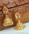 Pure Gold Jhumki Design Bridal Kemp Jewelry ER3464