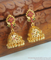 Pure Gold Jhumki Design Bridal Kemp Jewelry ER3464