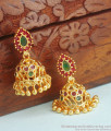  Multi Stone Gold Plated Jhumka For Function Wear ER3466