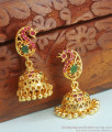 Beautiful Peacock Design Gold Plated Jhumka Shop Online ER3468