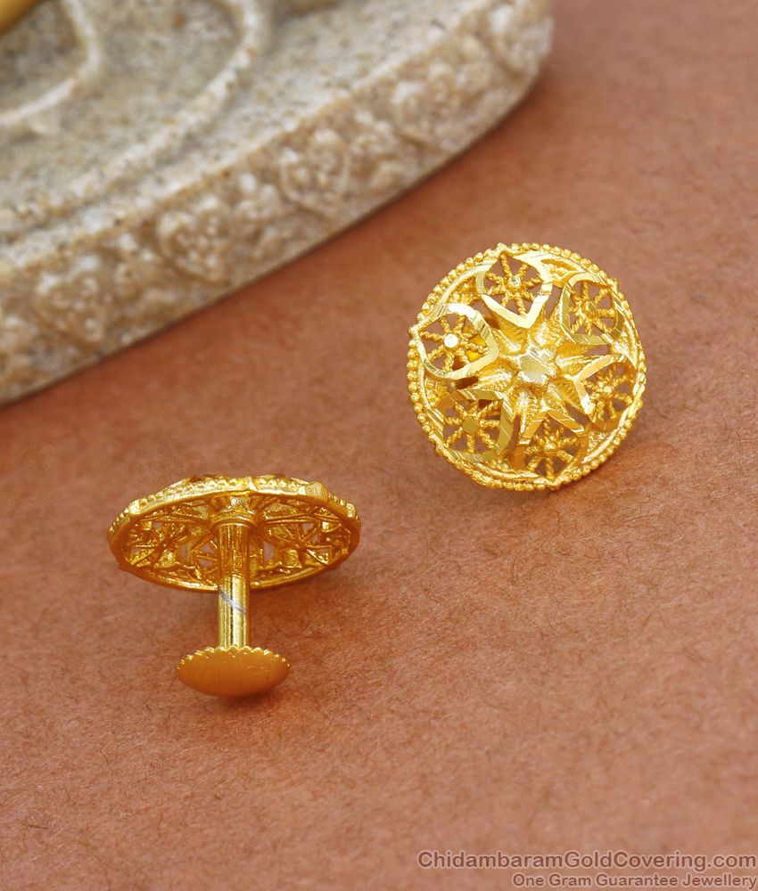 Stylish Forming Flower Stud Two Gram Gold Earrings Shop Online ER3472