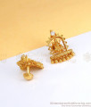 1 Gram Gold Earring Lakshmi Design Full Ruby Stud Collection ER3476