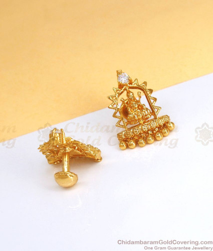 One gram gold studs with price simple design  Swarnakshi Jewelry