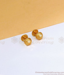 One Gram Gold Stud Dotted Design Shop Online ER3484 One Gram Gold Stud Dotted Design Shop Online ER3484