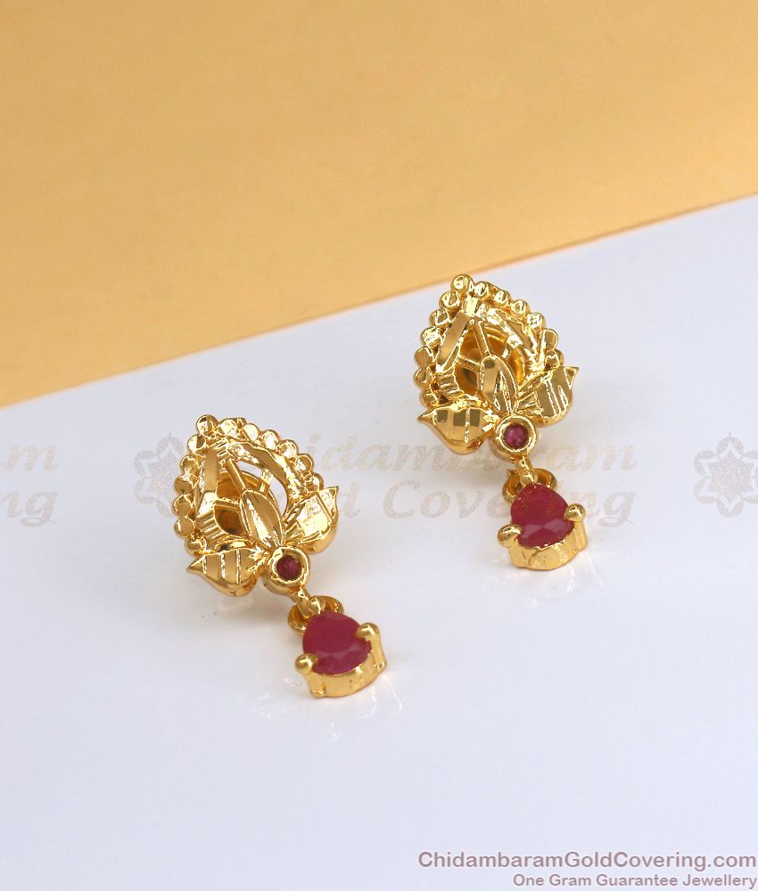 Alloy Round Golden Imitation Earrings Size Free