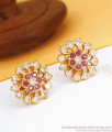 Big Impon Stud With Ruby White Gati Stone Shop Online ER3503