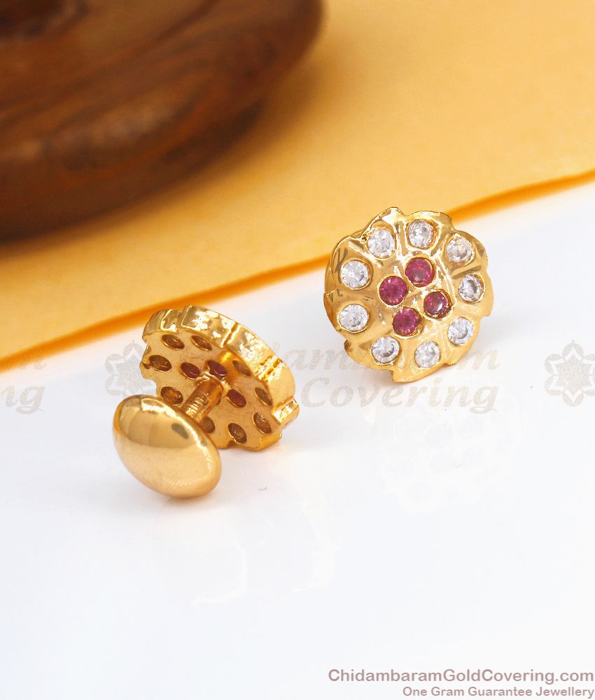 Beautiful Impon Stud Floral Pattern Shop Online ER3512