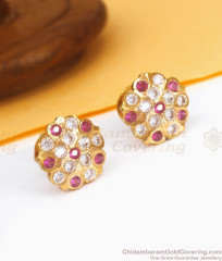 High Quality Impon Stud With Multi Stone Gati Jewlery ER3514