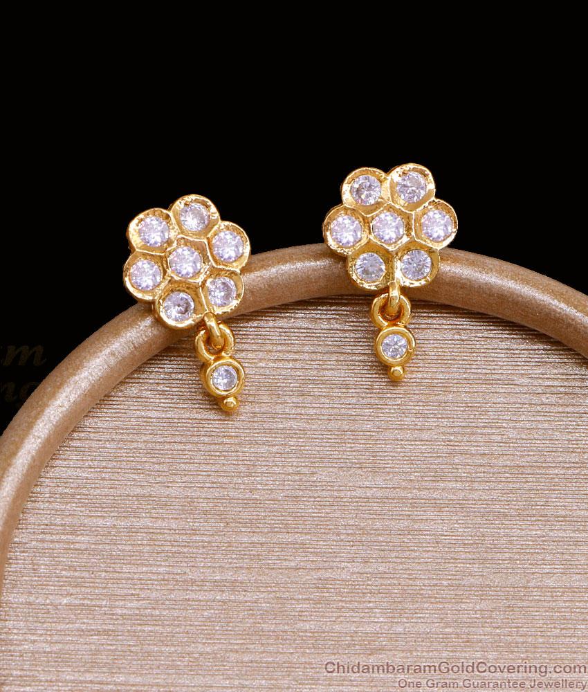 Full White Gati Stone Earring Impon Collections ER3527 Full White Gati Stone Earring Impon Collections ER3527