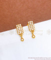 Daily Wear White Strips Gold Plated Stud Earring Shop Online ER3531