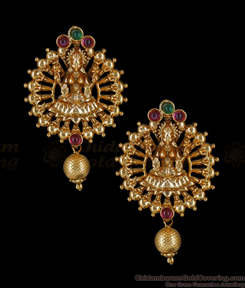 Real Antique Finish Gold Dangler Earring Shop Online ER3543