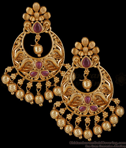 Buy Vaibhav Jewellers 22K Antique Gold Hangings 135VG4505 Online from  Vaibhav Jewellers